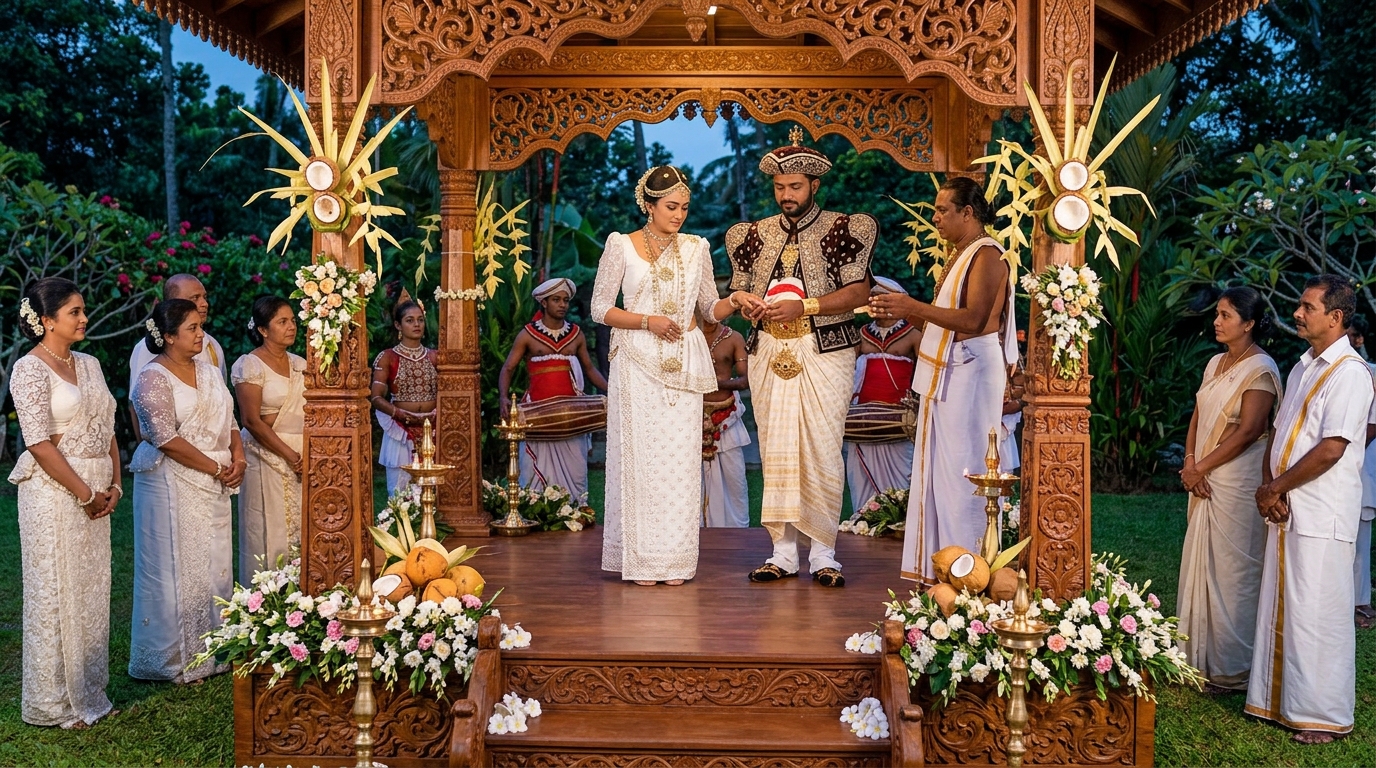 Poruwa Wedding Ceremony Sri Lanka